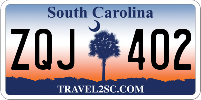 SC license plate ZQJ402