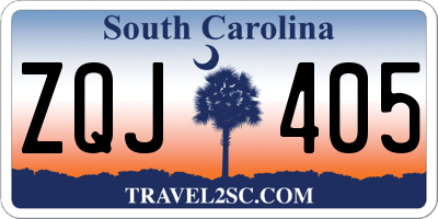 SC license plate ZQJ405