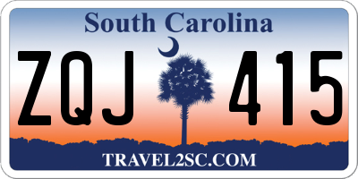 SC license plate ZQJ415