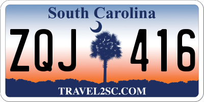 SC license plate ZQJ416