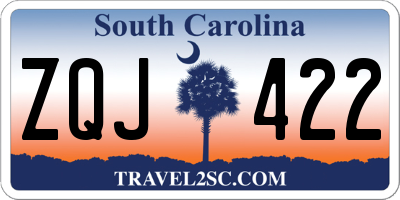 SC license plate ZQJ422