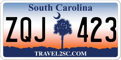 SC license plate ZQJ423