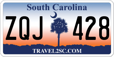 SC license plate ZQJ428
