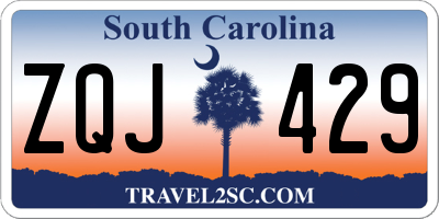 SC license plate ZQJ429