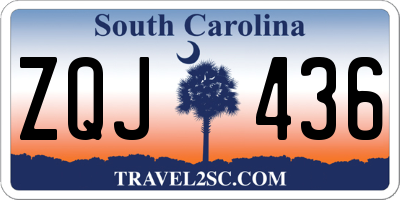 SC license plate ZQJ436
