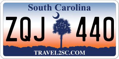 SC license plate ZQJ440