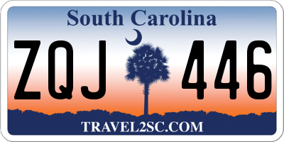 SC license plate ZQJ446