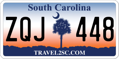 SC license plate ZQJ448