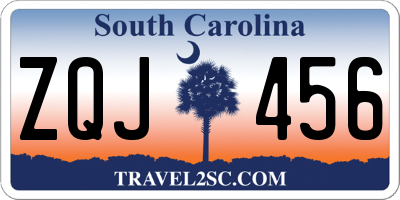 SC license plate ZQJ456