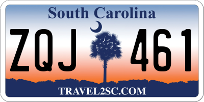 SC license plate ZQJ461