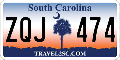 SC license plate ZQJ474