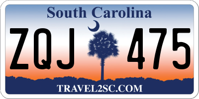 SC license plate ZQJ475