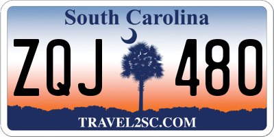 SC license plate ZQJ480