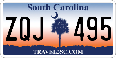 SC license plate ZQJ495