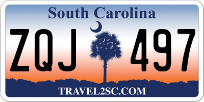 SC license plate ZQJ497