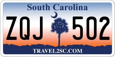 SC license plate ZQJ502