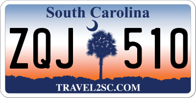 SC license plate ZQJ510