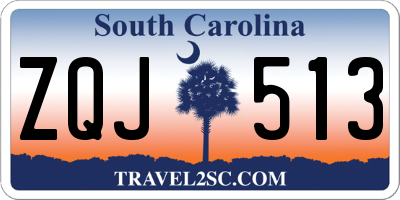 SC license plate ZQJ513