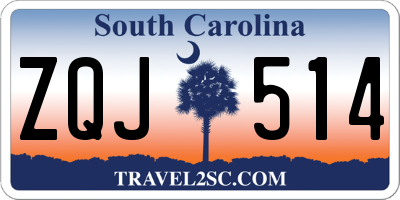 SC license plate ZQJ514