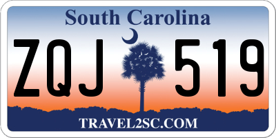 SC license plate ZQJ519