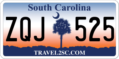 SC license plate ZQJ525