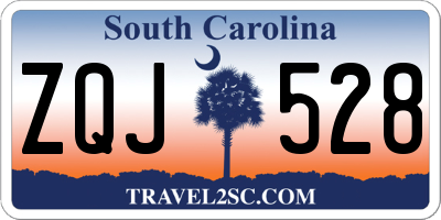 SC license plate ZQJ528