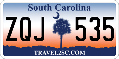 SC license plate ZQJ535