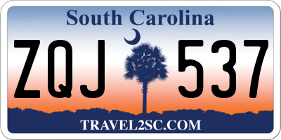 SC license plate ZQJ537