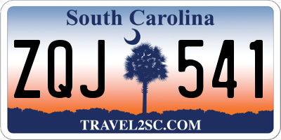 SC license plate ZQJ541