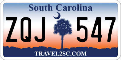SC license plate ZQJ547