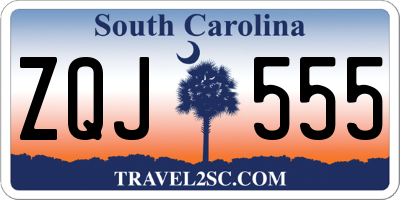 SC license plate ZQJ555