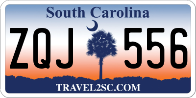 SC license plate ZQJ556