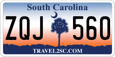 SC license plate ZQJ560