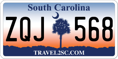 SC license plate ZQJ568