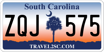 SC license plate ZQJ575