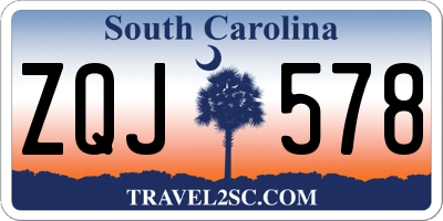 SC license plate ZQJ578