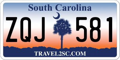 SC license plate ZQJ581