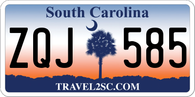 SC license plate ZQJ585
