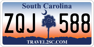 SC license plate ZQJ588