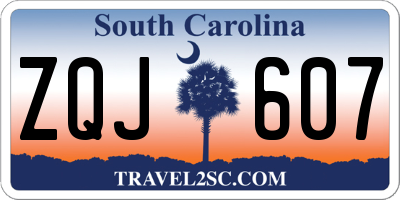 SC license plate ZQJ607