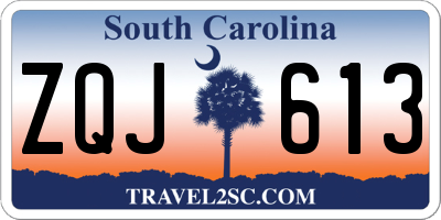 SC license plate ZQJ613