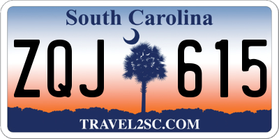 SC license plate ZQJ615