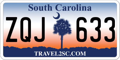 SC license plate ZQJ633