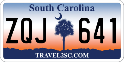 SC license plate ZQJ641