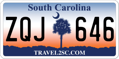 SC license plate ZQJ646