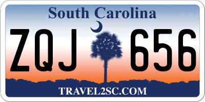 SC license plate ZQJ656