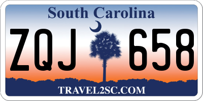 SC license plate ZQJ658