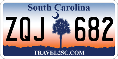 SC license plate ZQJ682