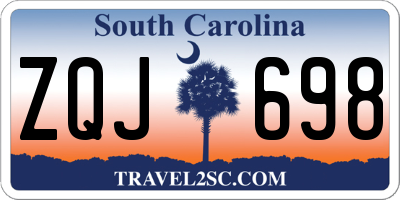 SC license plate ZQJ698