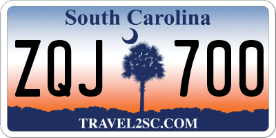 SC license plate ZQJ700
